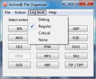 File Organizer. Active@ File Recovery