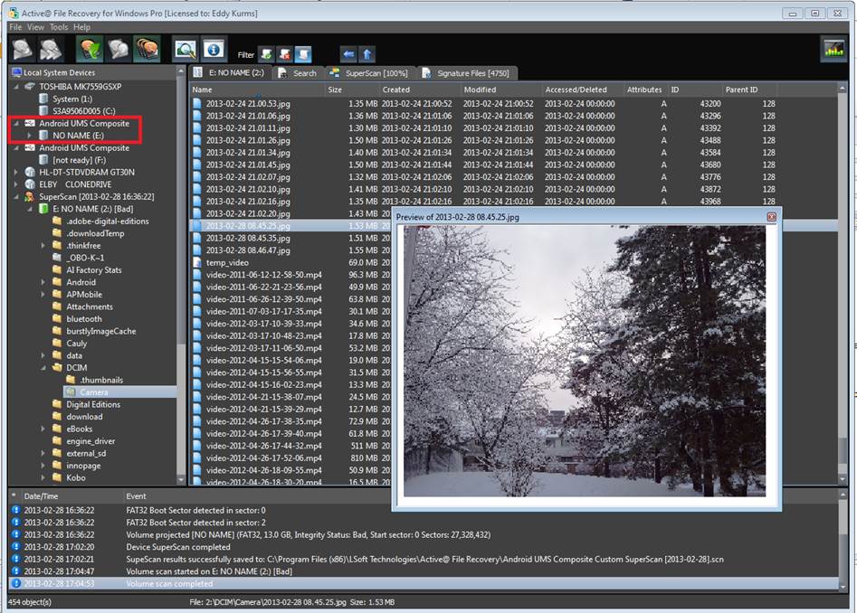 Recover Lost Data From The Internal Memory Of An Android