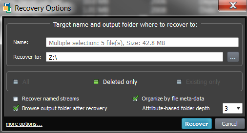 file recovery